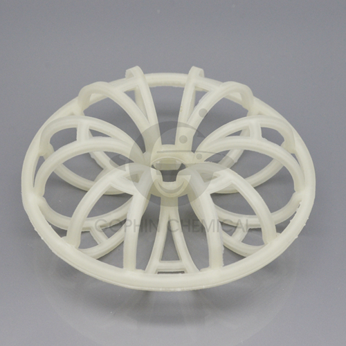 Plastic teller rosette ring for absorption tower, washing tower